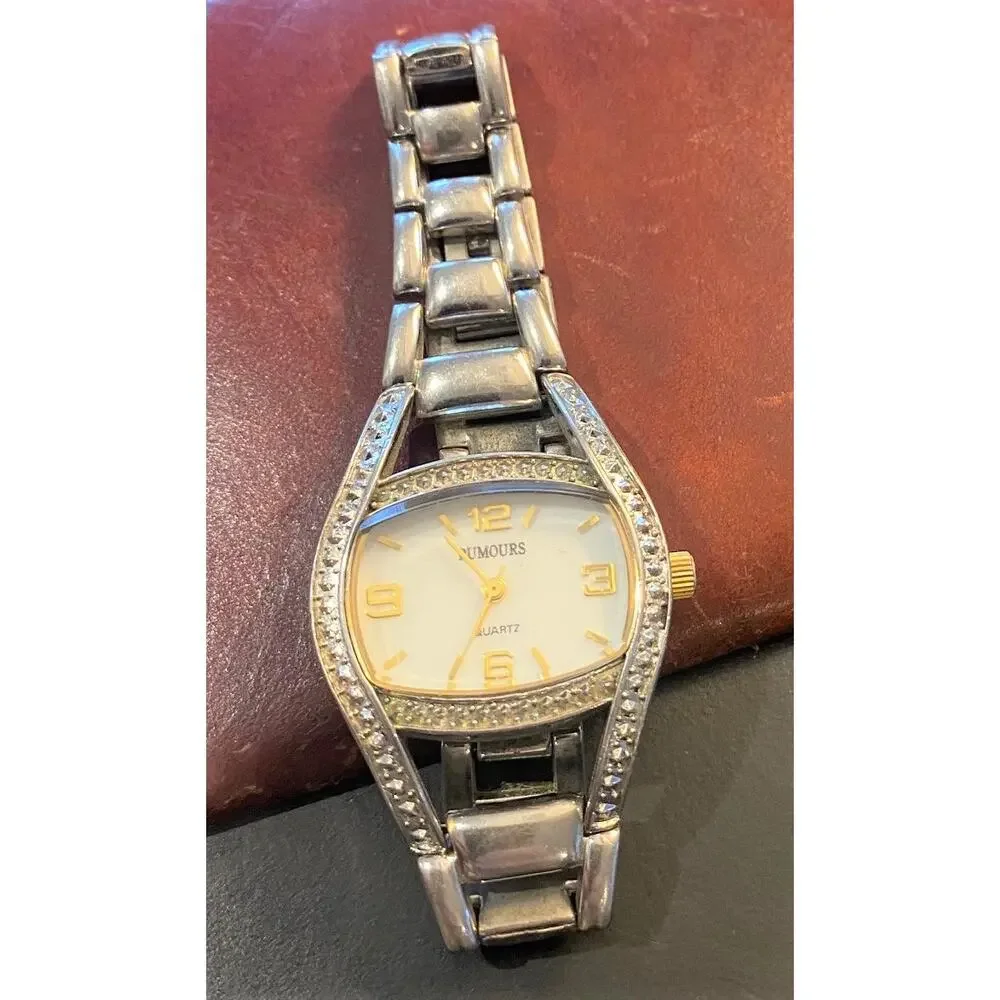 Women's Silver Tone Rumours Watch, MOP Face, Crystal Accents
